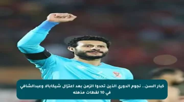 كبار السن.. نجوم الدوري الذين تحدوا الزمن بعد اعتزال شيكابالا وعبدالشافي في 10 لقطات مذهلة
